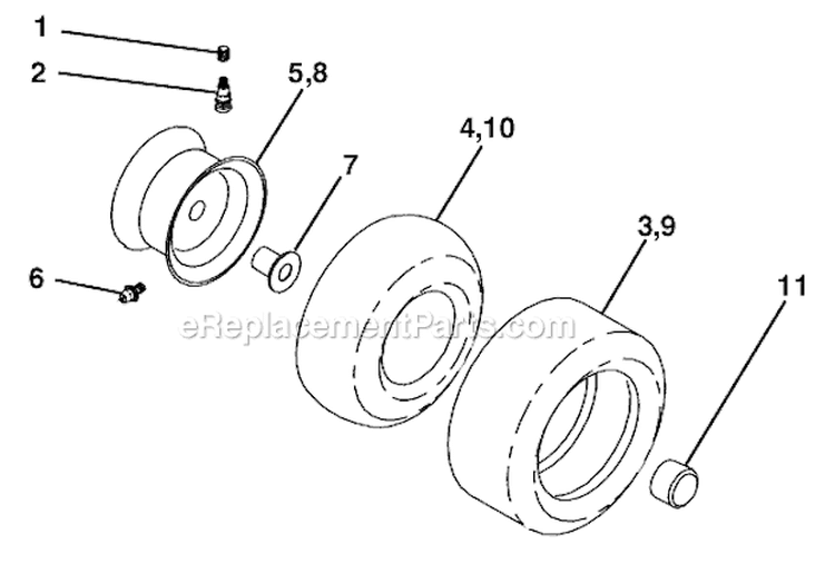 Page H Diagram and Parts List for WE1538A  Weed Eater Lawn Tractor